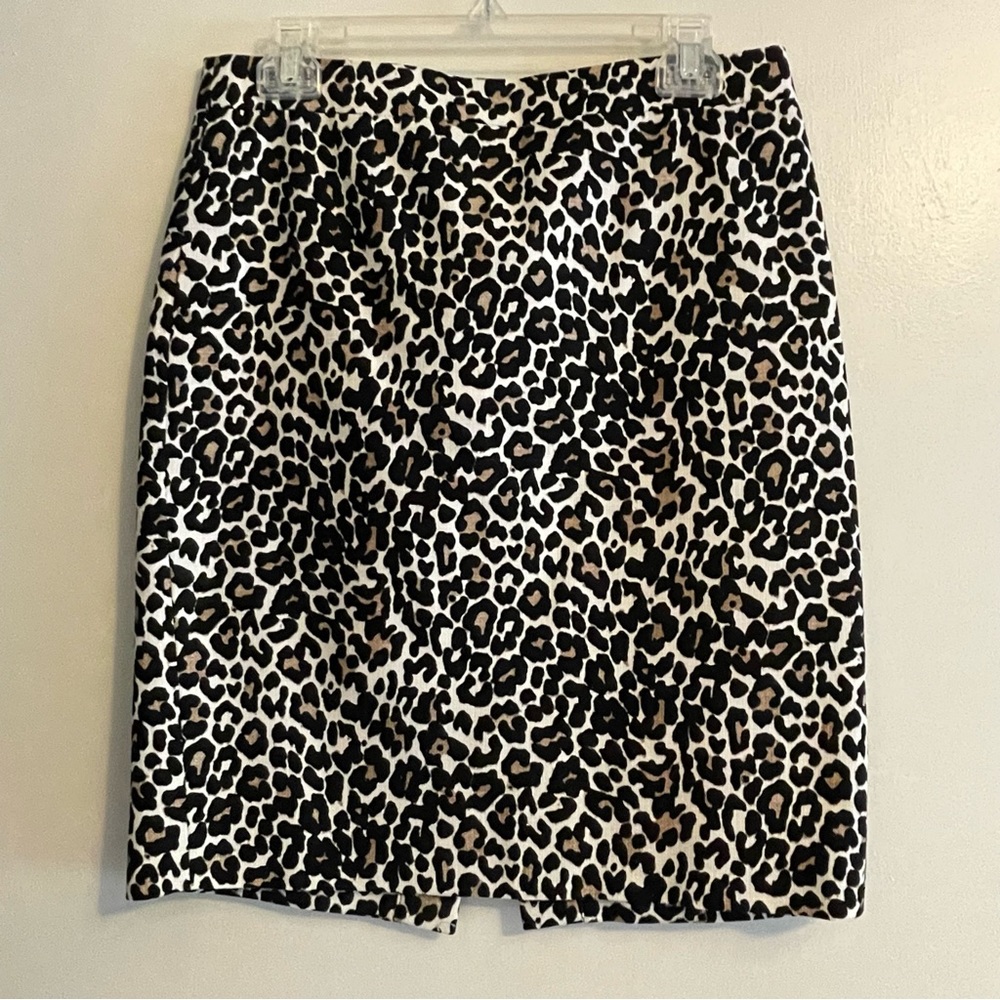 J. Crew Leopard Print Pencil Skirt